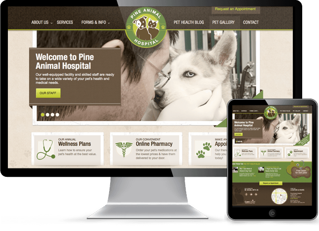 Pine Animal Hospital Business Website Design