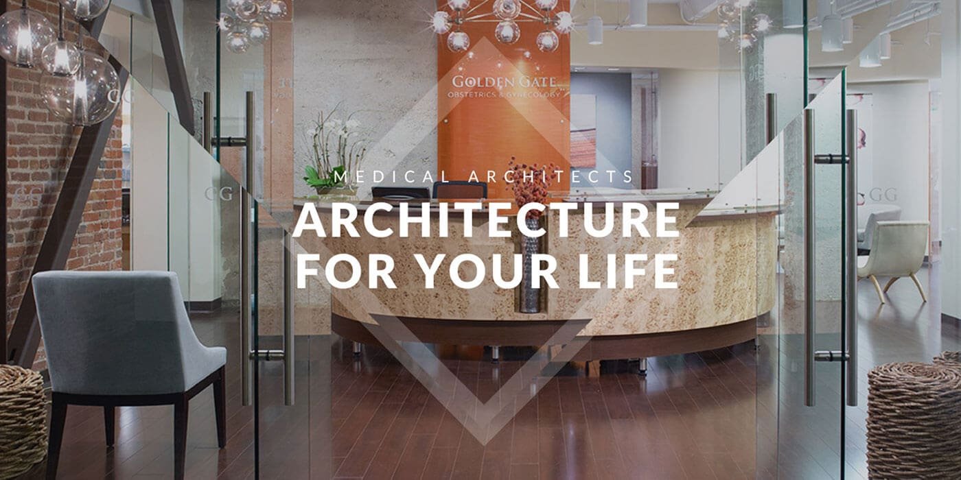 Moder office building with large glass doors and receptionist desk