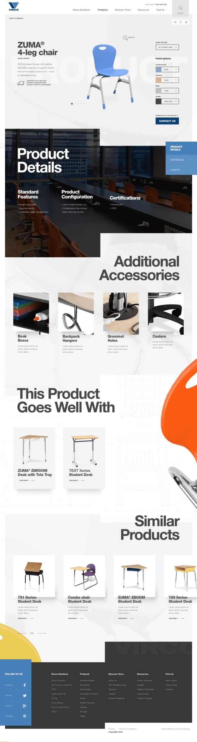 Virco Website Desktop Design Patterns