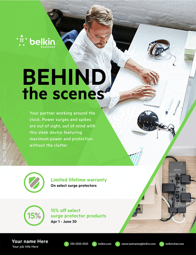 Belkin desktop website design collage