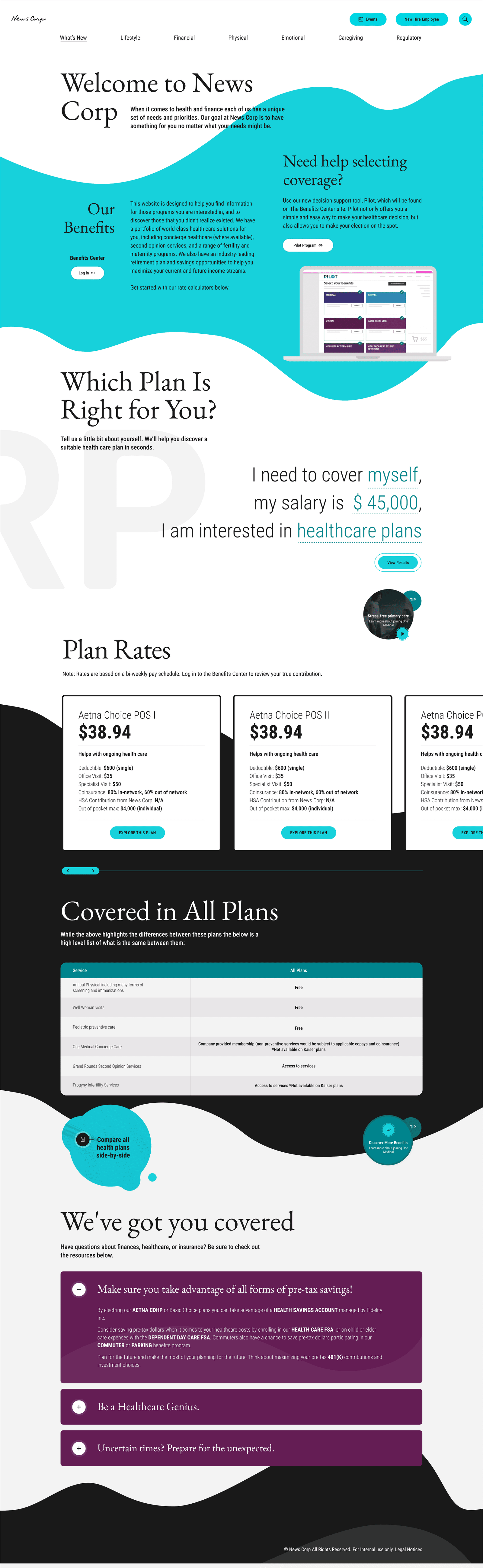 Newscorp New Enrollment Page Design