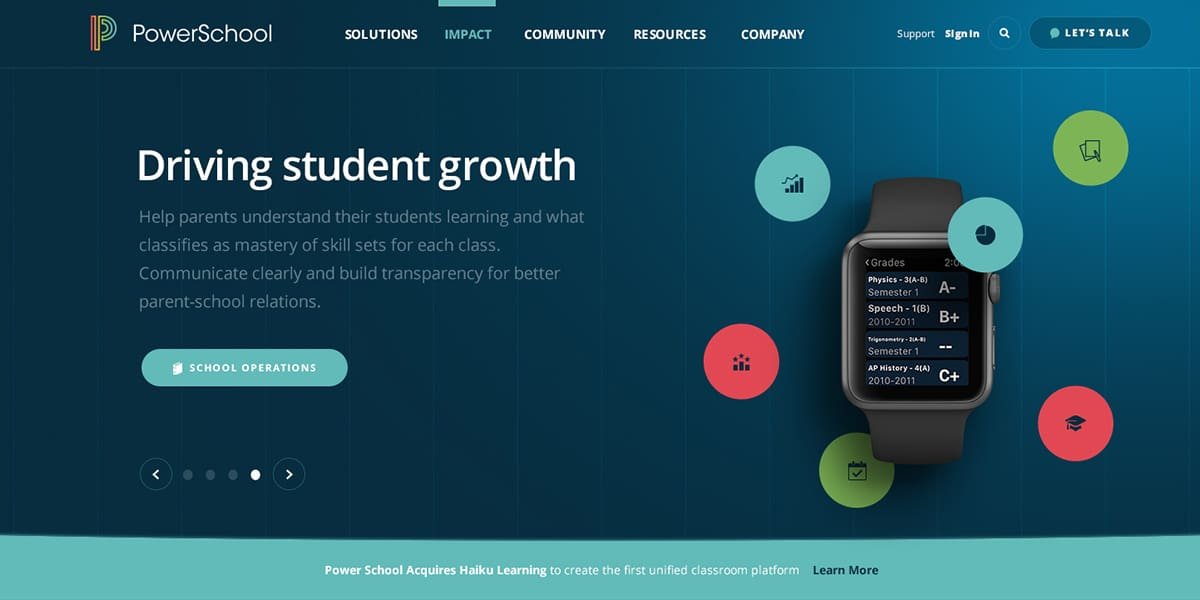 hero image with blue background and smart watch to the right of hero text
