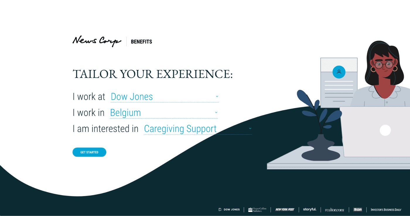 Newscorp Website Intro Page Design