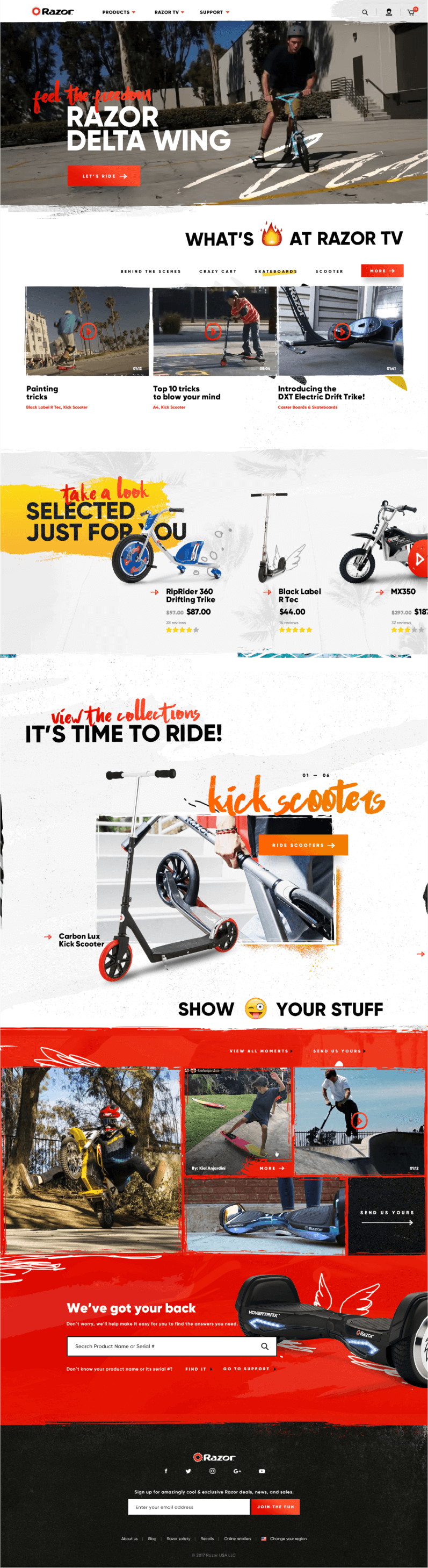 Razor Homepage Design