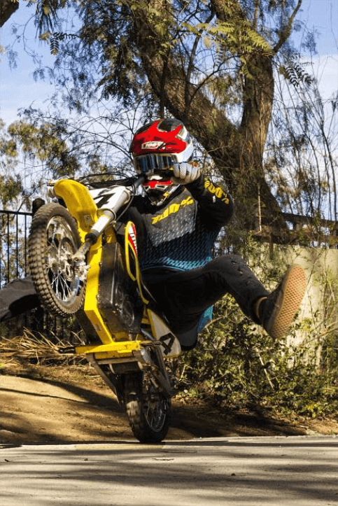 Person riding a bike