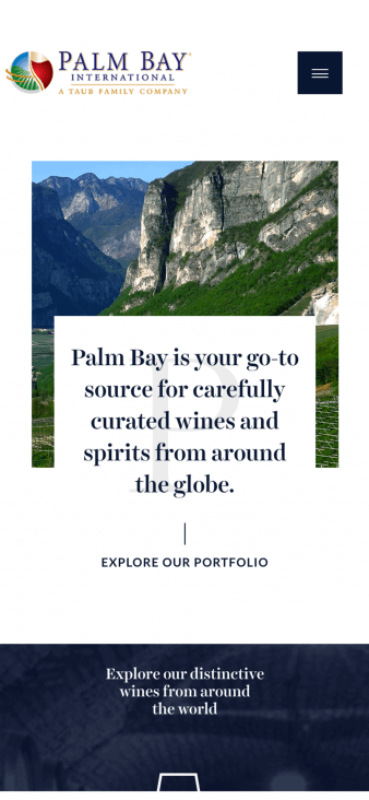 PalmBay website mobile design example
