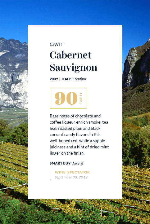 PalmBay Cabernet Sauvignon award