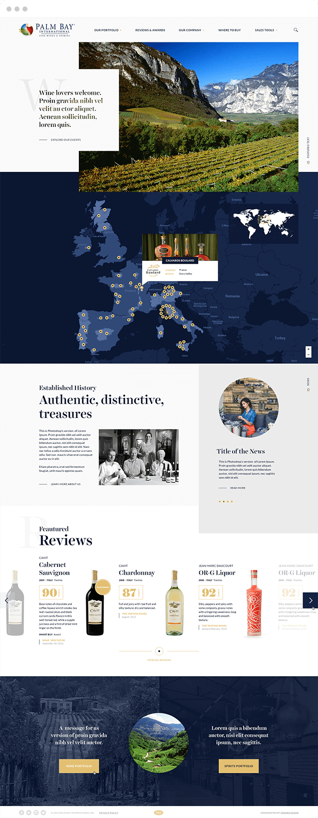 Palmbay website design collage