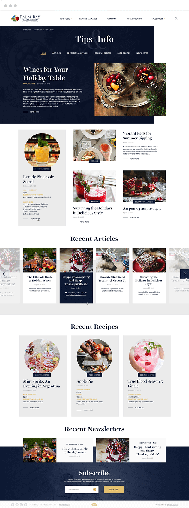 Palmbay website design collage