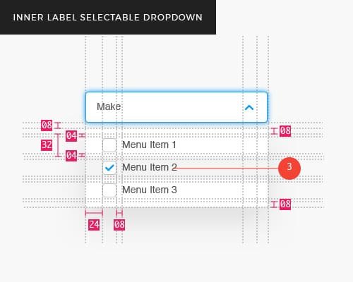 Kelley Blue Book dropdown wireframe