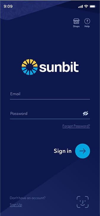 Sunbit Mobile Login Screen