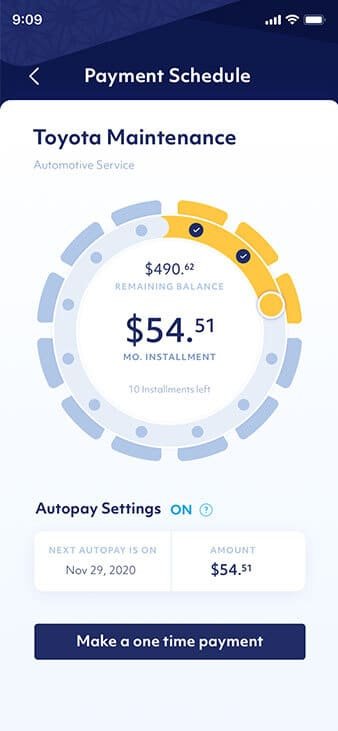Sunbit Payment Schedule Mobile Design