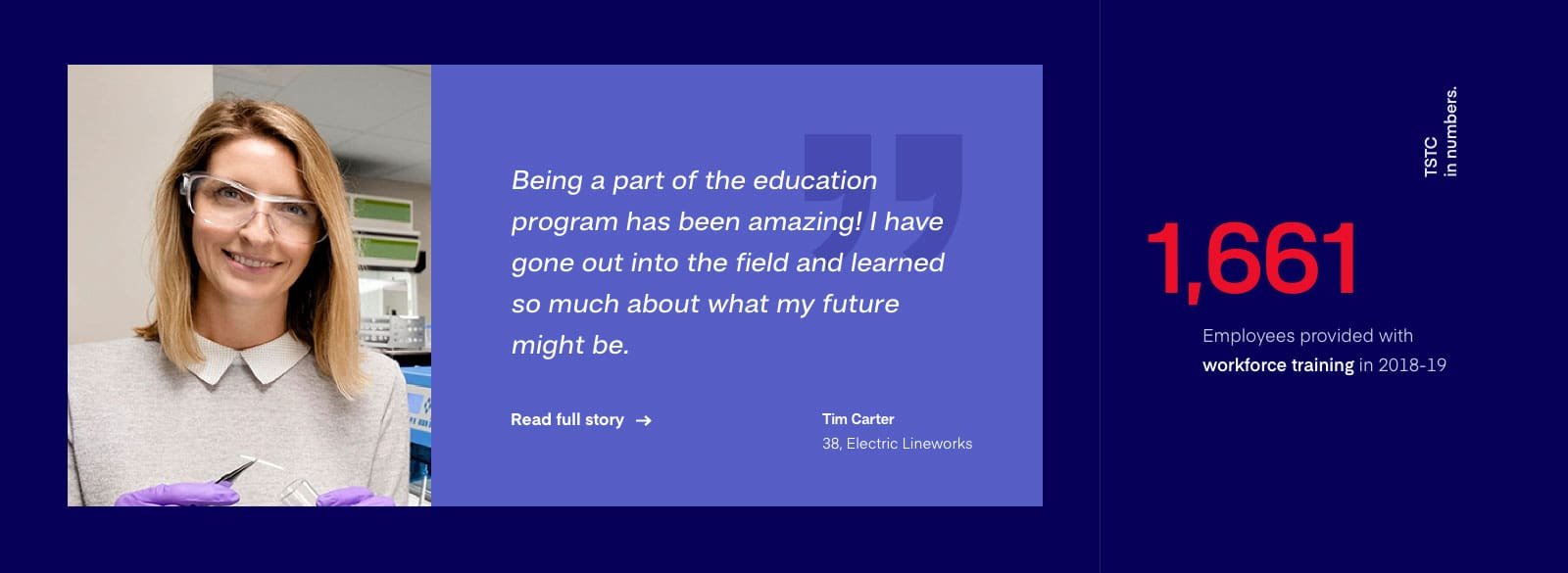 Quote card with author's photo