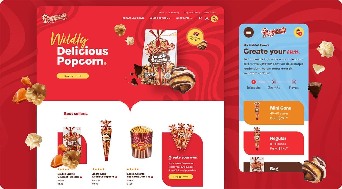 Popcornopolis Case Study Homepage
