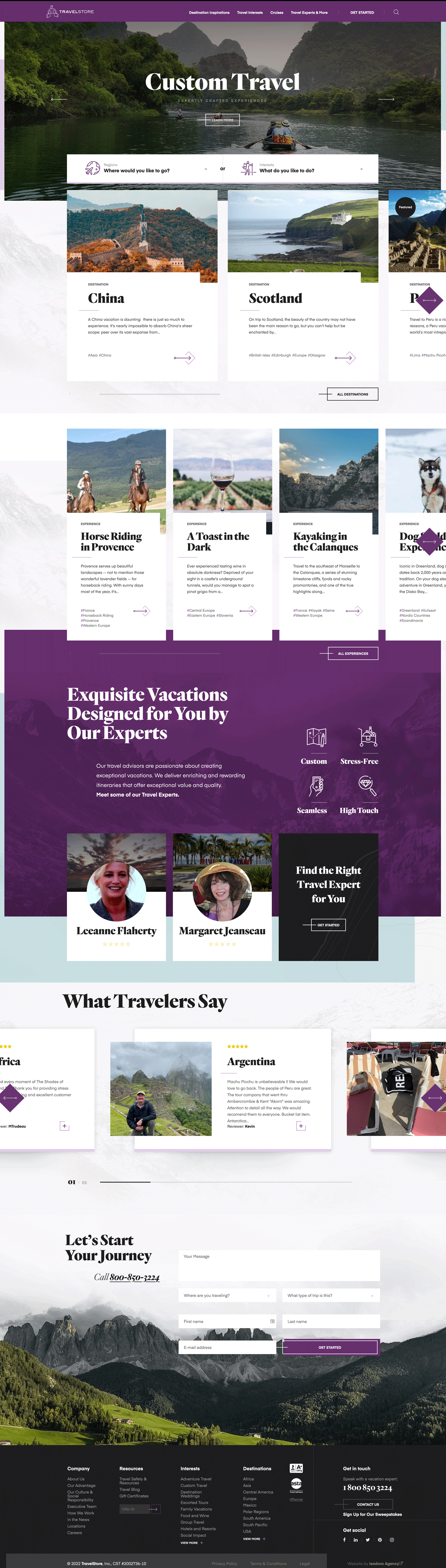 TravelStore Website Design Compilation