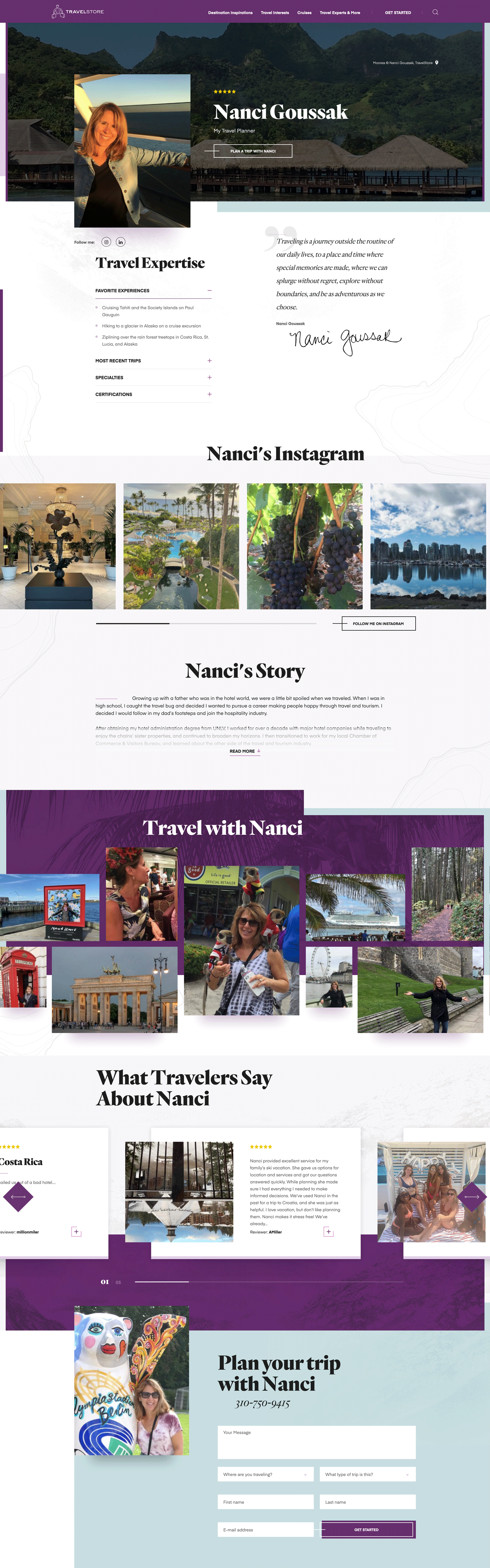TravelStore Website Design Compilation