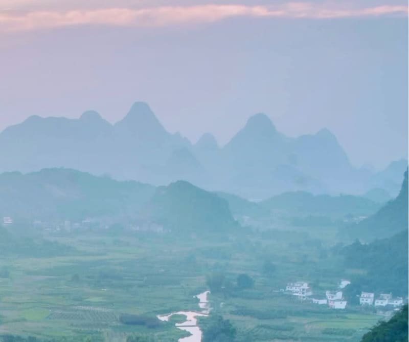 Nature with Misty Mountains