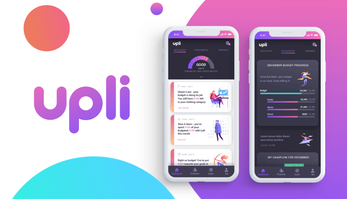 Upli with website design patterns in mobile screens