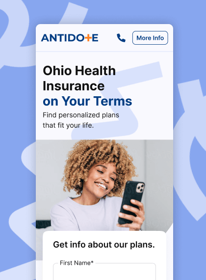 Series of Antidote Health digital advertisements highlighting targeted messaging and visually engaging graphics.