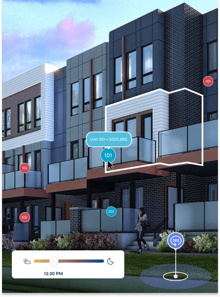 User experience interface for Brookfield Housing platform, featuring intuitive navigation and clean, modern design elements.